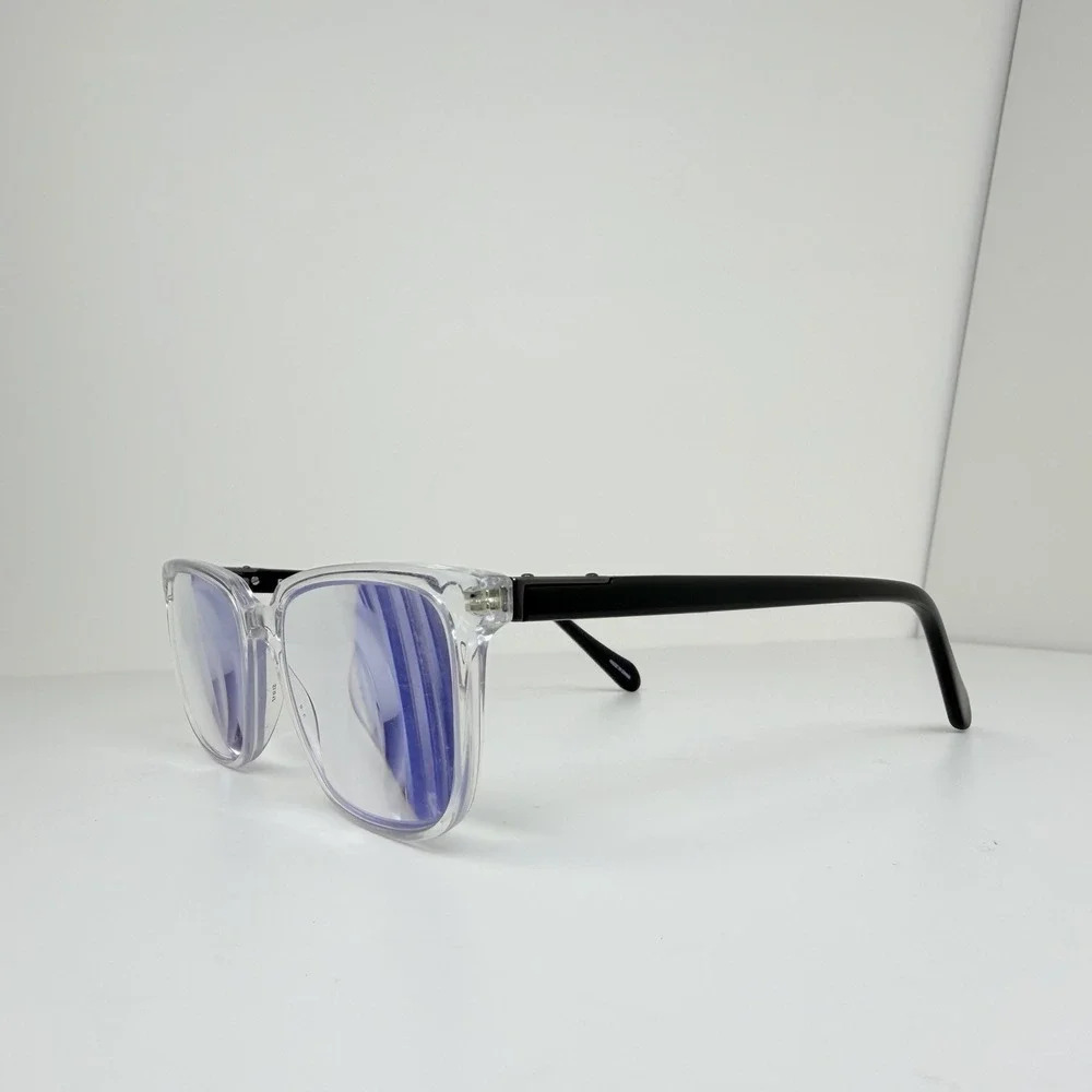 Fossil FOS7173 900 Crystal Square Eyeglasses Frames 53-17-145 Clear Unisex